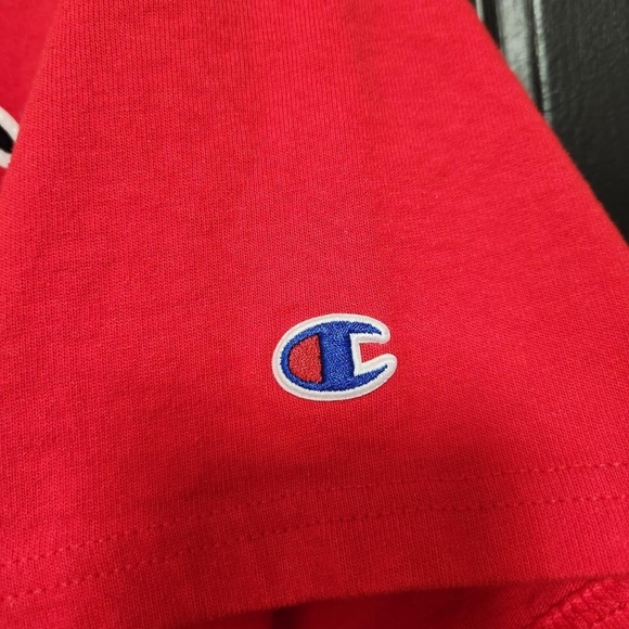 Champion Mens Red Big C Logo Tee Shirt Short Sleeve Streetwear‎ Large - Picture 6 of 7